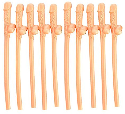 20 Pcs Bachelorette Party Straws, Funny Drinking Straws Drinking, Reusable Drinking Straw for Bar Wedding Engagement Birthday Bachelor Party Accessories Skin Color