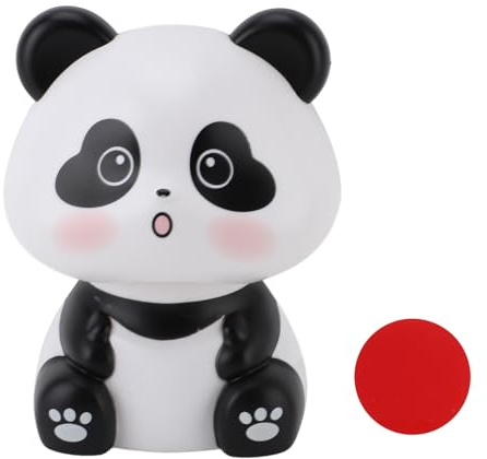 OPPWONG Solar Bobblehead Figures, Solar Nodding Panda Figurine Decorative Panda Car Accessories Car Bobblehead Welcoming Animal Sculpture Ornament for Car Dashboard Home Restaurant