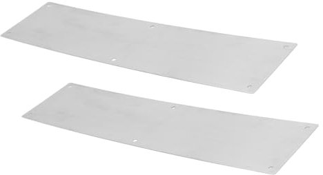 2 Stück Tür-Trittplatte, 304-Edelstahl-Türschutz-Trittplatte, 16 X 4 Zoll, Metall-Türschutz mit 304-Edelstahl, 304-Edelstahl-Tür-Trittplatte