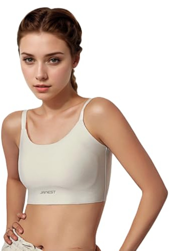 JANEST Chest Binder,Binder Bras for Women,Transgender FTM Binder Trans,Adjustable Breast Binder Traceless Underwear,Gray m