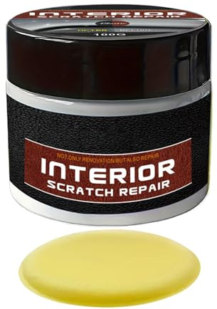 Qkbuza 100g Renovateur Plastique Voiture Interieur, Kit De Réparation De Rayures pour Tableau De Bord, Efface Rayure Voiture, Restaurateur De Tableau De Bord De Voitur