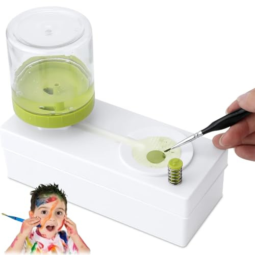 Vortex Watercolor Brush Cleaner, Battery Free Portable Painting Tool Cleaning Tool, Environmentally Friendly Art Accessories, Equipped with Bucket Button, can Replace Sewage