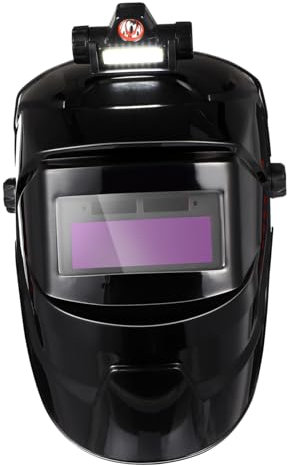 TOPBATHY Large Viewing Screen Solar Powered Welding Helmet Auto Darkening Welder Mask for Tig Mig Welding Safety