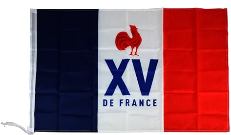 Drapeau Rugby XV DE FRANCE - 90 x 60 cm - Collection officielle Equipe de France de Rugby