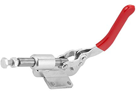 HUIOP Abrazadera de Palanca Manual de Acción Push-pull de, Fuerza de Sujeción de 240 Kg, Adecuada para Procesamiento de Chapa Metálica y Placas de Circuito, Material de Hierro (GH-36010)