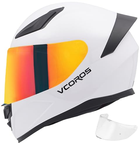 VCOROS Integralhelm für Unisex WS-609 Motorradhelm ECE 22.06 Zertifiziert | Integralhelme mit Austauschbar Helmvisier Vollvisierhelm Motorradhelm Integralhelm für Motorrad Roller Rennen
