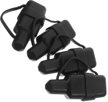 Generico Cappucci Impermeabili per Connettori Elettrici 4 Pezzi in PVC Nero, Protezione Antipolvere per Spine Batteria e Cavi per Uso Industriale e Nautico