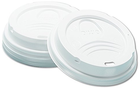Dixie 8 oz. Dome Hot Coffee Cup Lids by GP PRO Georgia Pacific White, D9538, 1,000 Count (100 Lids Per Sleeve, 10 Sleeves Per Case), Small