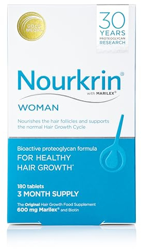 Nourkrin Woman for Healthy Hair Growth food supplement with Marilex, biotin and silica 180 tablet pack (3 month supply)