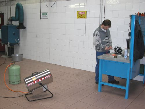 Chauffage air pulsé Mobile Inox au Gaz propane (66.2 KW) GP70MI Sovelor