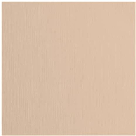 Vaessen Creative Florence cardstock papper, beige, 216 gram/m², kvadratisk, 30,5 x 30,5 cm, 20 stycken, konsistens, för scrapbooking, korttillverkning, stansning och andra papperslådor