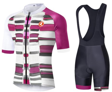UGLY FROG Bike Wear Radtrikot Damen Kurzarm Fahrradbekleidung Set Outdoor Sports Radfahren Jersey + Radfahren Latzhose 20 DShorts im Sommer