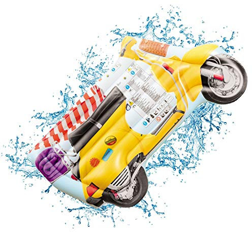 Mondo Toys - Air Mat Jumbo Vintage Motorbike - Materassino d’acqua gonfiabile forma di moto / vespa vintage - ideale per mare, spiaggia, piscina - per adulti e bambini - 78 x 183 cm - 16728