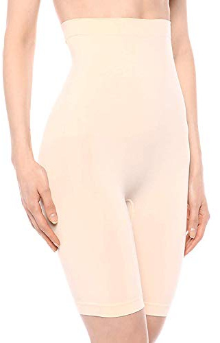 ESSENTIALS BY TUMMY TANK womens Seamless Waist Shaping Short Thigh Shapewear, Nude, 1X-2X US
