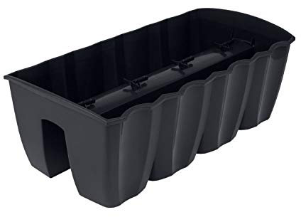 PAFEN Blumenkasten Crown Serie Balkonkasten Topf Geländerkasten Blumentopf 18L Kunststoff DCRO600 anthrazit