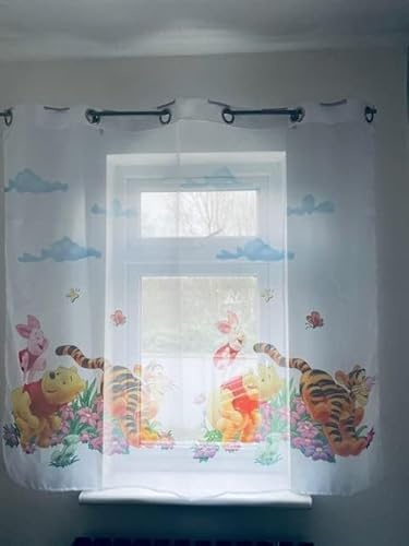 Voile-Vorhänge Winnie Puuh mit Ösenringen, 150 cm, 150 Stück