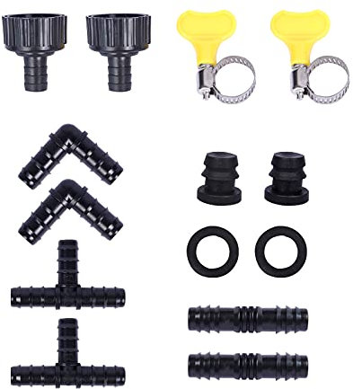 Gartenschlauch-Zubehör, Soaker-Schlauchkupplung, Zubehör, Schnellverbinder, Bewässerungsarmaturen-Set für 1,27 cm Schläuche, Adapter, Bewässerungswasserschlauchverbinder