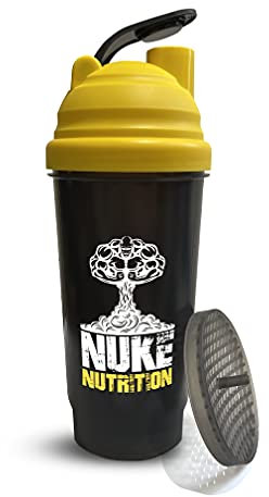 Nuke Nutrition Protein Gym Bottle Shaker 700ml Premium Quality - Dishwasher Safe, Easy to Clean