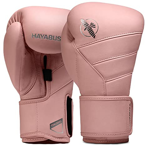Hayabusa T3 Kanpeki Leather Boxing Gloves Men and Women for Training Sparring Heavy Bag and Mitt Work - Pink, 14oz