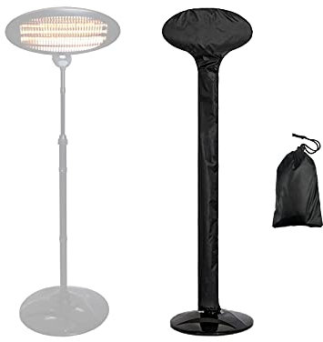Calefactor eléctrico de terraza Full Cover – impermeable, resistente a la intemperie, protección UV, cubierta de jardín para estufa y 180 cm de altura con 52 cm de ancho de cabeza de cuarzo