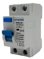 RASMACOR | Differenziale 2P Classe AC 25A 30mA | Interruttore differenziale 2P 25A 30MA | 230V AC 50HZ | 70mm X 40mm X 83mm | 30MA | Type AC