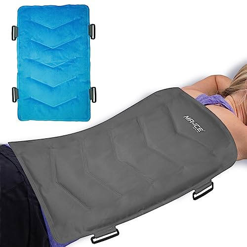 XXL Kühlpad Rücken 33×53 cm – Großes Gel Kühlkissen mit Plüschbezug, Wiederverwendbare Kälte- & Wärmekompresse für Rücken, Lendenwirbel, Hüfte, Beine & Knie – Flexible Schmerzlinderung bei Verspannung