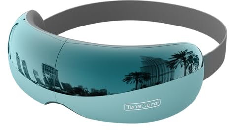 TensCare Oko - 3 in 1 Augenmassagegerät mit Wärme, Kompression und Vibration, lindert müde Augen, verbessert den Schlaf, lindert Stress, eingebaute Lautsprecher, perfekt für Reisen und nach dem