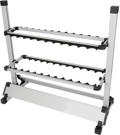 WINPANG Supporto verticale per canne da pesca, in alluminio, design regolabile in altezza, 24, porta canna da pesca, portatile, adatto per canne da pesca, categoria