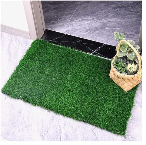 Kunstrasen, Kunstrasen, hochdichter Kunstrasen, Entwässerungslöcher, Kunstrasenmatte für Haustiere und Hunde, Kunstrasenteppich für Hochzeiten im Garten und Hinterhof, 2/3 cm dick (Farbe: Gr