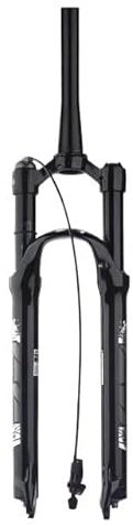 QAINKUN Federgabel MTB-Gabel Magnesiumlegierung Luftdruckfelge Federgabel 26 27,5 29 Zoll Gerades/konisches Rohr Schnellspanner Fahrradgabel Fahrradgabel(26Tapered Remote)
