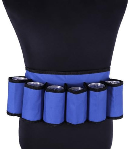WQZXM Ceinture Portable Ceinture Bière Holster Bouteilles De Vin Porte-Boisson Suspension Organisateur pour Escalade Camping Randonnée Dropship(Blue)