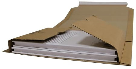 Universal Wickelverpackungenfür DIN A4++ aus Mikro-Wellpappe 300 x 270 x 20-75mm (300)