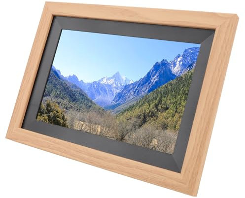 Cornice Digitale WiFi da 10,1 Pollici, Touch Screen IPS, Memoria da 16 GB, Condivisione di Foto Tramite App, Montabile a Parete, Adatta per 6.0, con Processore Quad Core (Spina