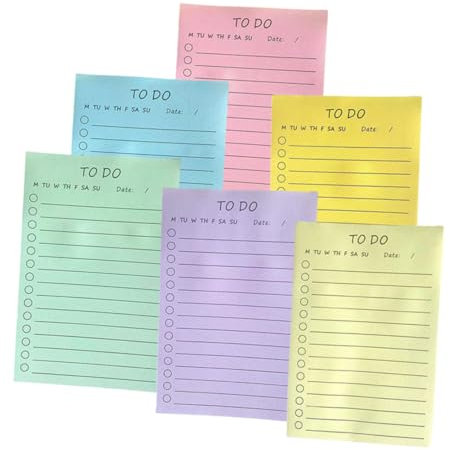 ROMISBABA 6stücke Haftnotizen Selbstklebende Notizaufkleber Dekorative Notizblöcke Tragbare Memo Pads Farbige Haftnotizblöcke Für Büro Schule Zuhause Kleine Notizbücher Haftnotizen in Großen
