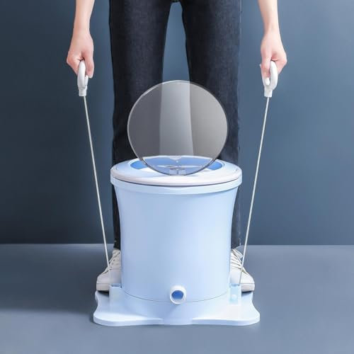 MZBDYYF Mini Manuel de vêtements de vêtements Déshydrator - Tambour de Tumble Unique Non électrique avec Pivot de Cordon de Traction, pédale de Pied Beige déshydrateur