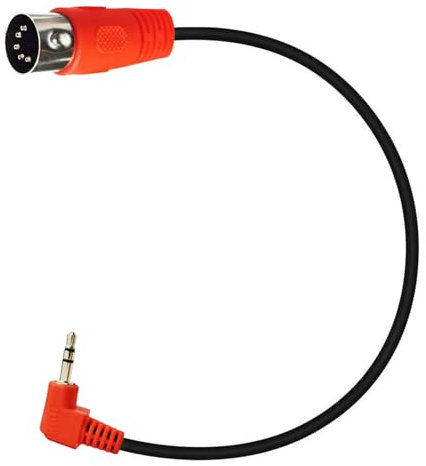Cable adaptador de enchufe estéreo macho de 5 pines en ángulo recto de 90 grados de 3,5 mm a DIN de 5 pines macho para tarjeta de sonido