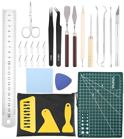 Fiabgum Plotter Zubehör, 29PCS Vinyl Jäten Werkzeuge für Cricut Silhouette Unkrautschaber Silhouette zubehör,DIY Bastelwerkzeug Set,Entgitterwerkzeug Plotter Werkzeuge Plotter Set,Cameos,Beschriftung.