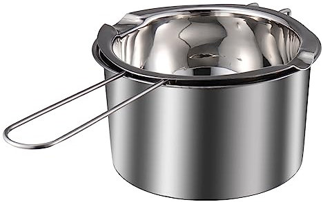 BEBEMOKO Double Boiler Pot Wax Melting Pot 400ml Stainless Steel 201 for Chocolate Candy Melting Universal Use 14cm