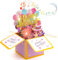 MOWETOO Happy Birthday Geburtstagskarte mit Musik, LED-Lichtern und ausblasbaren Kerzen – 3D Pop-Up Geschenkbox und Geburtstagsgeschenk für Frauen, Männer, Kinder & Erwachsene
