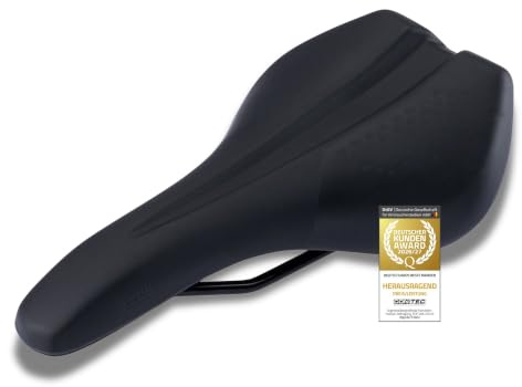 CONTEC Fahrradsattel Logic Trekking, aus Polyurethan, Stoßdämpfend, bequemer Fahrradsattel, inkl. Skala, Ergonomischer Fahrrad Sattel für Herren & Damen, schwarz