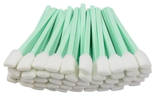 CONGGUAN 100PCS Square Cleaning Swabs Rectangle Cloth Cleaning Swab Sticks for Inkjet Print Head Cleaner Camera Lens Cleaning Optical Equipment Not Foam