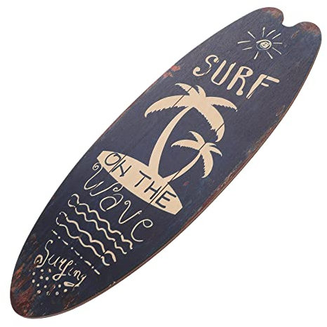 HAMPPLIES Retro Holz Surfbrett Wanddeko Vintage Strand Schild Für Sommer Bar Und Wohnraum Nautische Landhaus Dekoration Einfach Zum Aufhängen Maritimer Stil Für Schlafzimmer Und Wohnzimmer