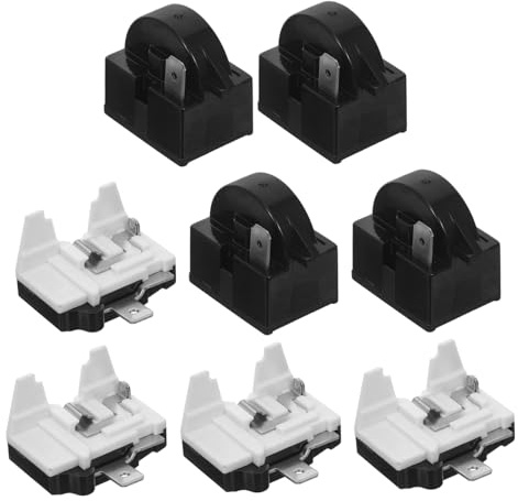 Relais de Démarrage pour Réfrigérateur Ptc, Protecteur de Surcharge, 1 Set | Protecteur de Surcharge pour Réfrigérateurs, Compresseur pour Frigo, pour Réfrigérateurs Commerciaux et Congélateurs