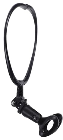 Verstellbare Mikrofon Halshalterung für 24-45mm Mikrofone | Ergonomisches Nackendesign, Kunststoff und Metall, Schwarz, für Sänger und Künstler