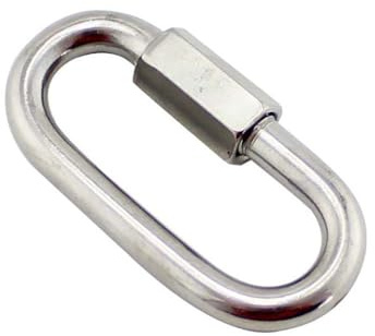 316 Stainless Steel Quick Link 3.5-10mm Thick Heavy Duty Chain Connector for Marine, Rigging, Sailing, Outdoor, Kayak, and Industrial Use WLL 80-1150kg (Metallic,10mm Thick)