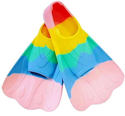 Pinne da nuoto per bambini Pinne da nuoto comode e morbide in silicone per principianti di e immersioni Bambini Ragazze Ragazzi Adulti S
