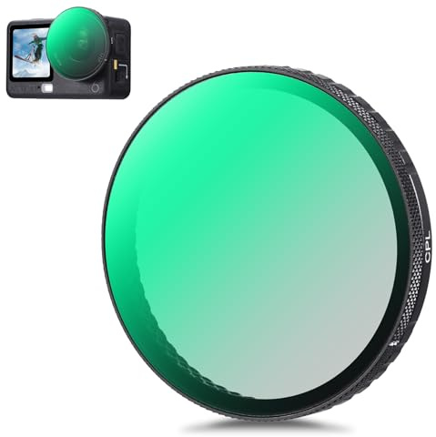 K&F CONCEPT Filtro CPL de Encaje Compatible con dji Osmo Action 6, Filtro Polarizador Circular, Vidrio Óptico HD con Multicapa Anti-Reflejos para Reducir Reflejos, Accesorios para Cámaras de Acción | Polarizadores circulares HD de vidrio óptico multicapa, antirreflejos, reduce los reflejos, accesorios de cámara, FD141