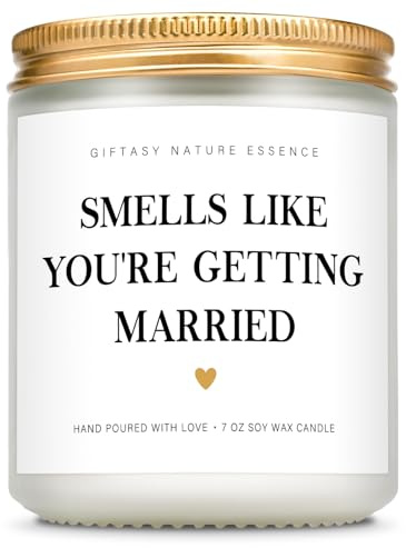 Joyvado Wedding Gift for Bride and Groom - Handmade Lavender Soy Wax Candle 7oz - Wedding Gifts for Couple, Mr and Mrs, Newlyweds