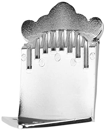 HaloVerde Polished Mandolin Tailpiece Replacement with Compact Size for Standard Fit for 8 String Instrument Projects, Full String Vibration Transfer, Zinc Alloy