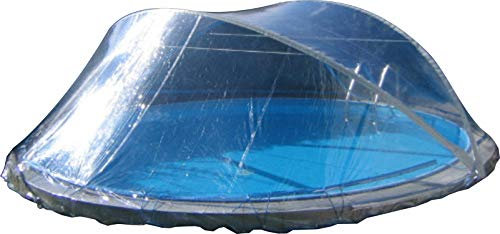 Cabrio Dome Überdachung, Pool Abdeckung für Stahlmantel Ovalbecken, Größe:7.37 x 3.60 m